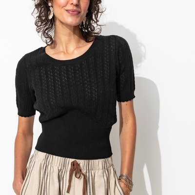 Pull cropped manches courtes PROMOD
