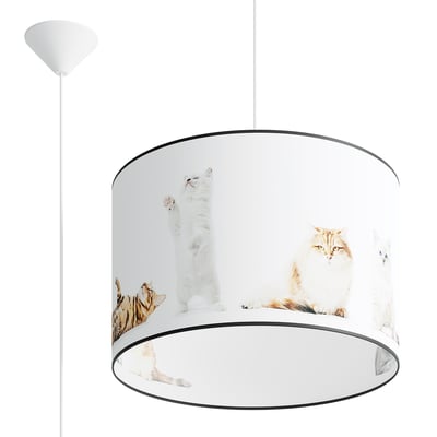 Suspension PVC Multicolore E27 1 Chat 40 EDEN