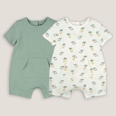Lot de 2 barboteuses manches courtes LA REDOUTE COLLECTIONS