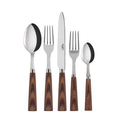 Set de 5 couverts de table, Nature SABRE