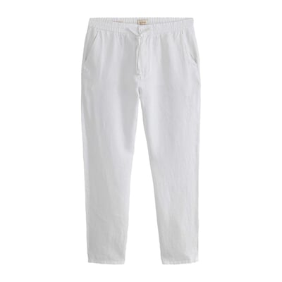 Pantalon lin taille élastique signature NEXT