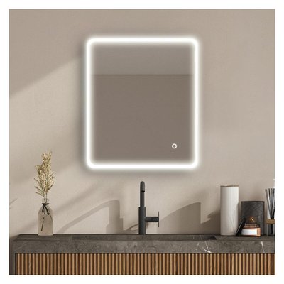 Miroir LED rectangulaire L60/80/90/120cm avec rétroéclairage MIRALUX MOB IN