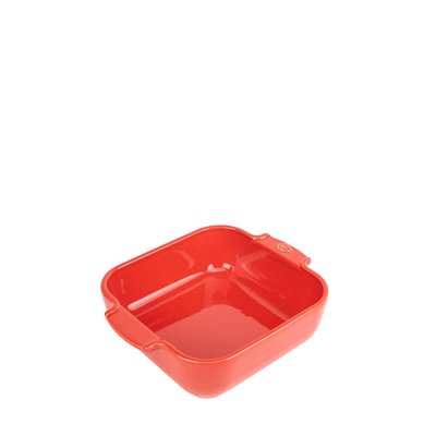 Plat four céramique carré rouge 21 cm - 8,25' Appolia PEUGEOT