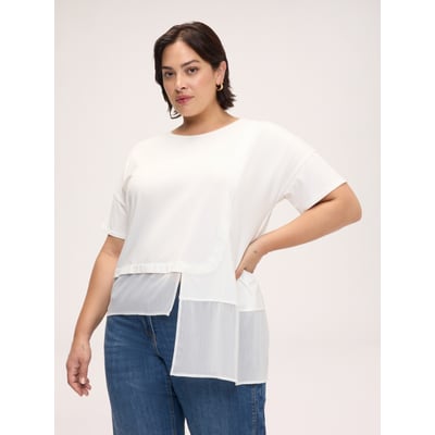 T-shirt avec insert asymétrique FIORELLA RUBINO