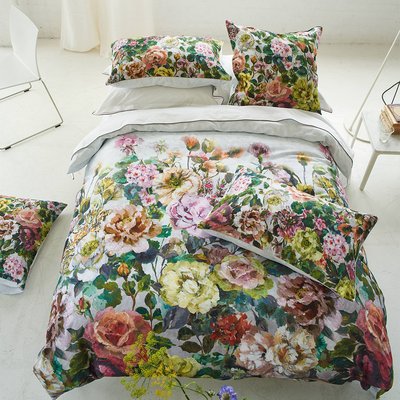 Housse de couette imprimée en satin de coton, GRANDIFLORA DESIGNERS GUILD