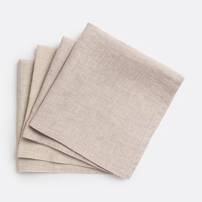 Lot de 4 serviettes de table lin lavé Victorine LA REDOUTE INTERIEURS