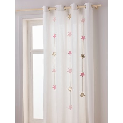 Rideau tamisant Magie rose VERTBAUDET