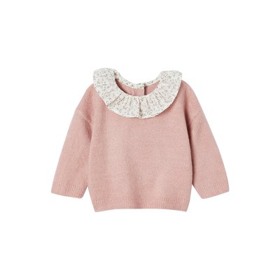 Pull à collerette imprimée fleurs VERTBAUDET