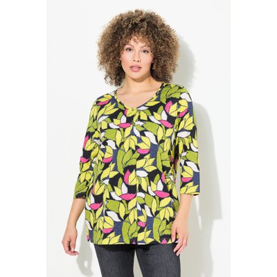 T-shirt en A à col en V et manches 3/4 ULLA POPKEN