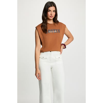 T-shirt droit col rond MORGAN