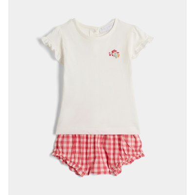Ensemble T-shirt Et Boomer Vichy Coton Bio CADET ROUSSELLE
