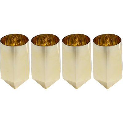 Verres à eau Diamond dorés set de 4 KARE DESIGN