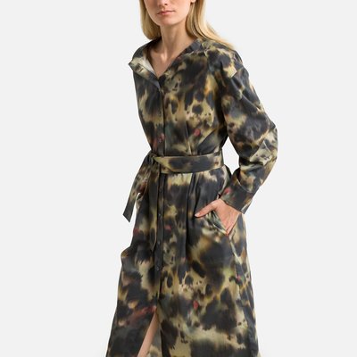 Veena Printed Cotton Dress with Exaggerated Sleeves SOEUR