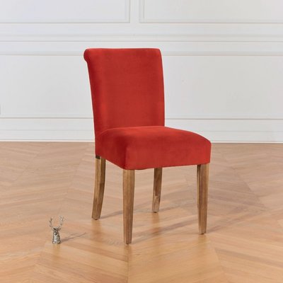 Lot de 2 chaises en acacia et velours ALIX ROBIN DES BOIS