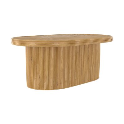 Table basse ovale en rotin - HÉLÈNE RENDEZ-VOUS DÉCO