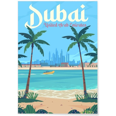 Affiche Dubaï 2 L'AFFICHERIE