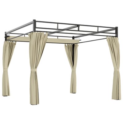 Pergola Acier Beige OUTSUNNY