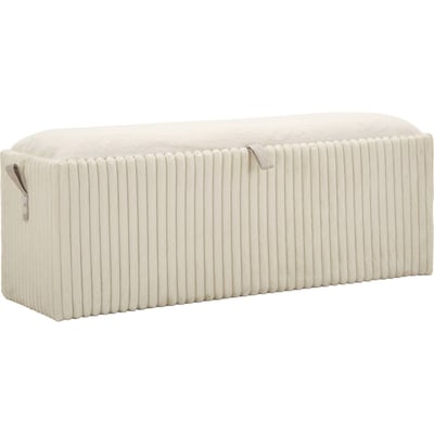 Banc coffre scandinave tissu côtelé MODERN RECOLLECTION