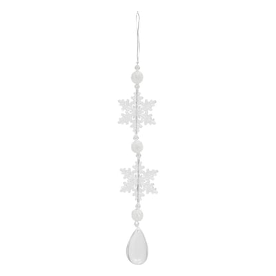 Décoration de sapin flocons blanc 25cm ATMOSPHERA