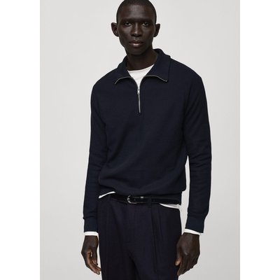 Pull-over microstructure col zippé MANGO MAN