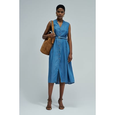 ROBE MIDI EN LIGHTDENIM SALSA JEANS