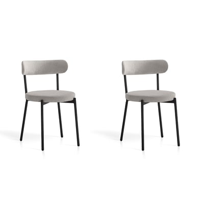 Lot de 2 chaises tissu et métal, DETROIT HISPANOHOGAR