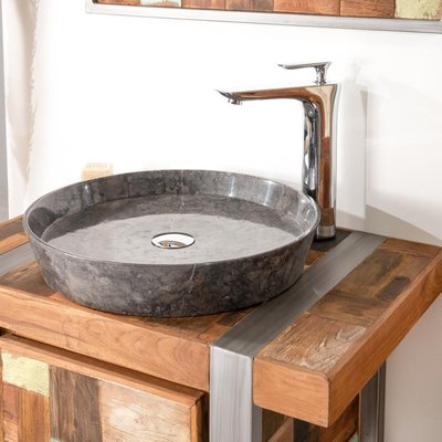 Vasque en marbre ronde pour à poser 45 cm MALO WANDA COLLECTION