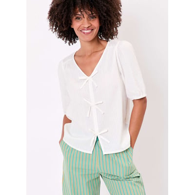 Blouse manches ballons coton gaufré BRIGITTE PRINCESSE NOMADE