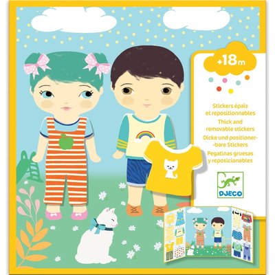 Stickers repositionnables les habits DJECO