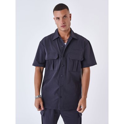 Chemise manches courtes uni texturé PROJECT X