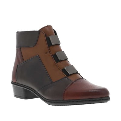 Boots cuir talon décroché bas RIEKER