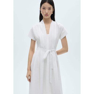Robe plissée nœud MANGO