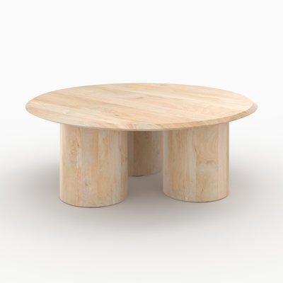 Table basse ronde en bois de manguier D90 cm - SACHA RENDEZ-VOUS DÉCO