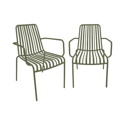 Fauteuil de jardin empilable acier (Lot de 2) FLORIDA SWEEEK