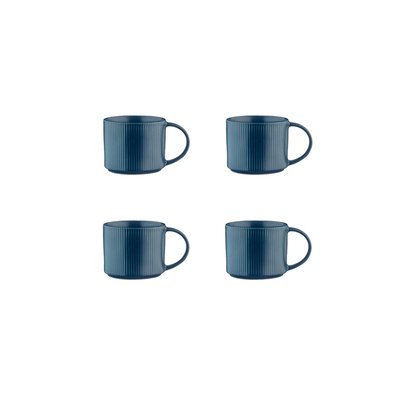 Lot de 4 mugs en grès, SCANDI BJORN