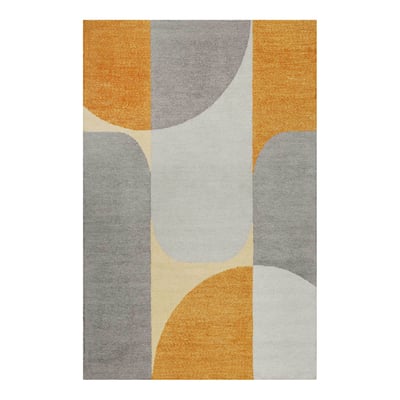 Tapis fait main motif inspiration 70's ,  Backup ESPRIT