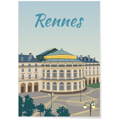 Affiche ville Rennes 2 L'AFFICHERIE