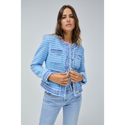 Veste en jean col rond femme La Redoute