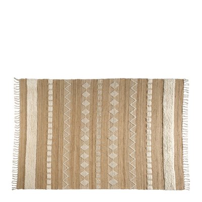 Tapis jute et laine naturelle 300x201 BLANC D’IVOIRE