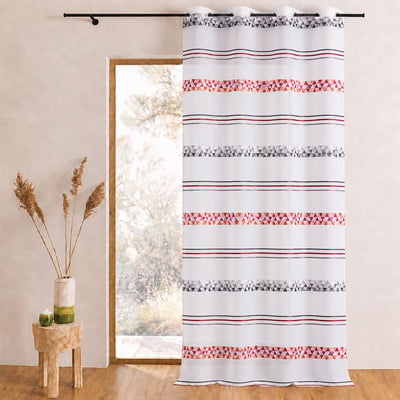 Voilage jacquard à rayures géométriques HOME MAISON