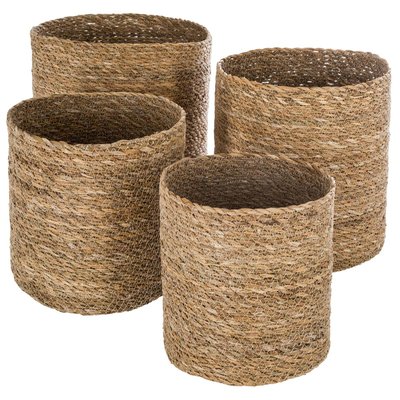Lot de 4 paniers en roseau tressé ATMOSPHERA ATMOSPHERA