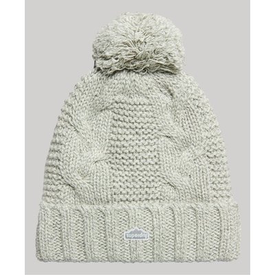 Bonnet à pompon en mailles torsadées SUPERDRY