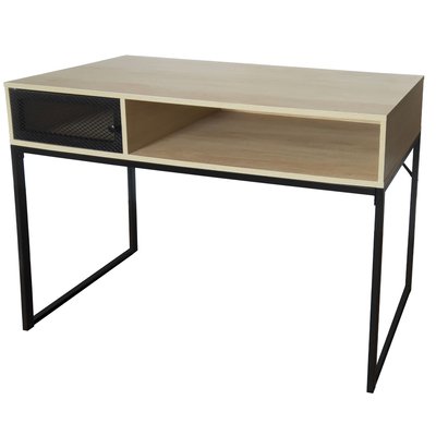 Console d'entrée en bois et métal noir 120x39.5x75cm WADIGA
