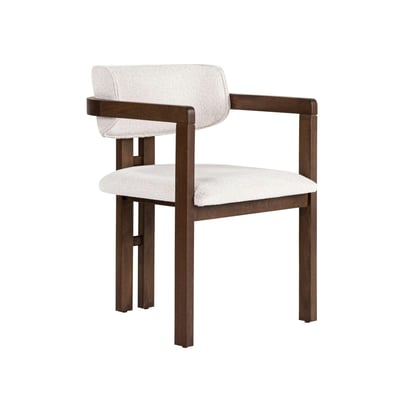 Chaise vintage bois et tissu avec accoudoirs MARFA PIER IMPORT