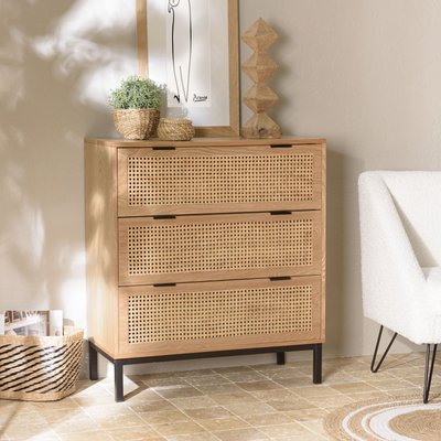 Commode 3 tiroirs cannage en rotin 80 cm PALMA PIER IMPORT