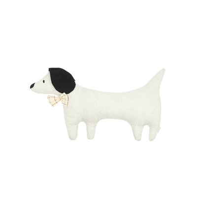 Coussin L1N0 en lin français lavé - Toby le chien NOBODINOZ
