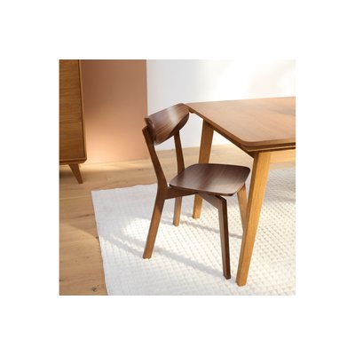 Chaise scandinave en bois finition noyer (lot de 2) - LETA HELLIN, DEPUIS 1862