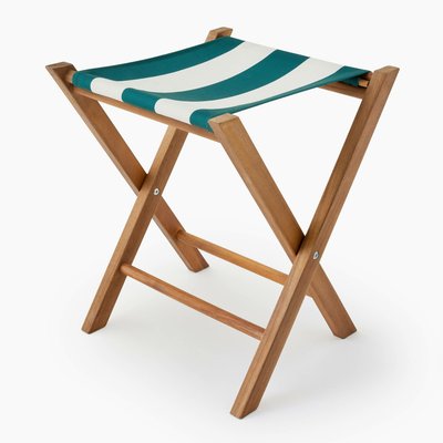 Tabouret pliant, 40xH46cm, en bois d'acacia et coton MONOPRIX