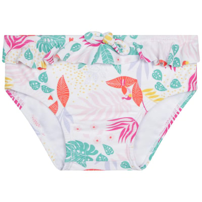 Geagodelia Ensemble Maillot de Bain Bébé Fille 3 Pièces Maillots de Bain Bébé avec Fleurs Ensemble Maillots avec Chapeau pour Petite Fille 0-24 Mois (Bleu, 0-6 Mois