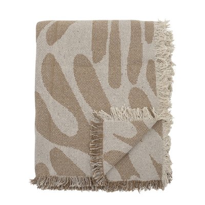 Plaid coton recyclé franges  Alk BLOOMINGVILLE